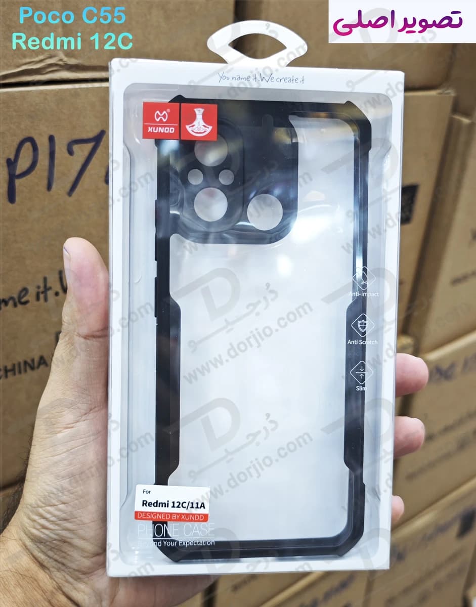 کریستال شیلد شفاف Xiaomi Redmi 12C مارک XUNDD سری Beatle — تصویر ۲