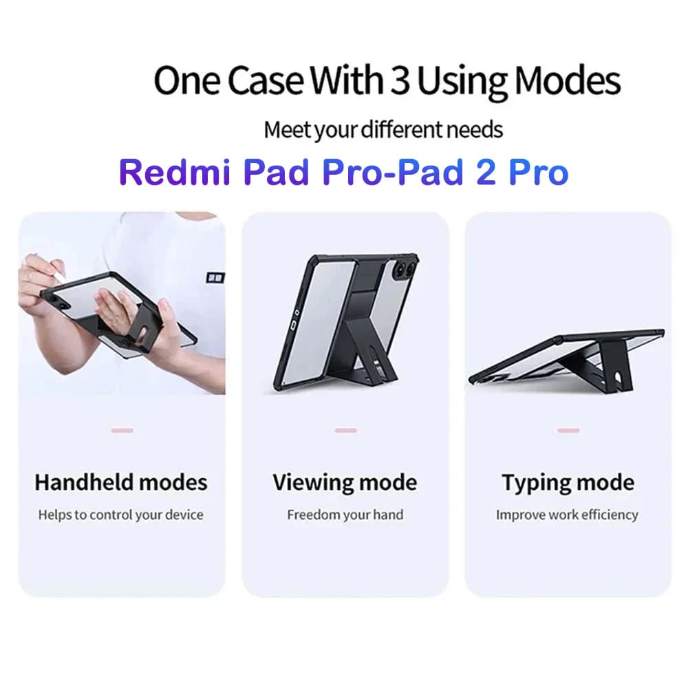 کریستال شیلد شفاف پایه دار تبلت Xiaomi Redmi Pad 2 Pro مارک XUNDD سری Beatle — تصویر ۶