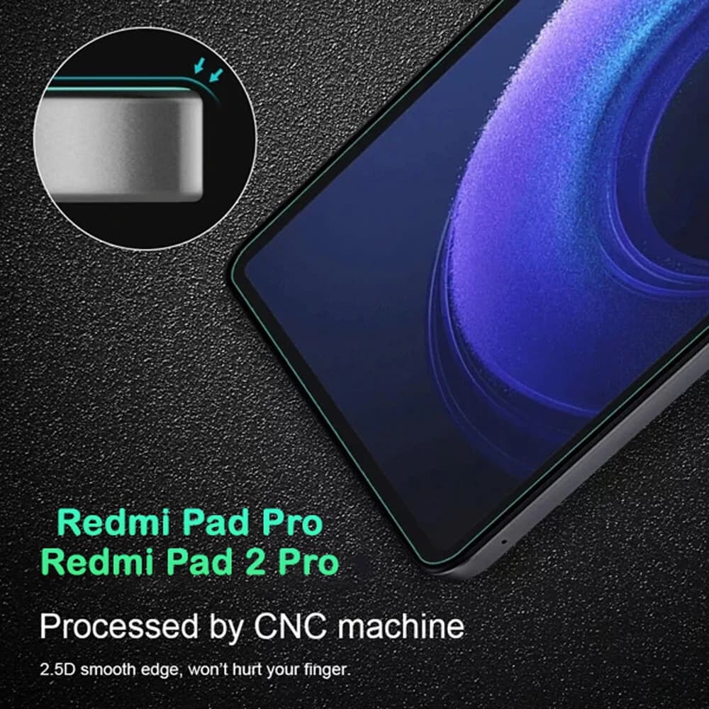 گلس شیشه‌ای شفاف تبلت Xiaomi Redmi Pad 2 Pro 12.1 — تصویر ۶