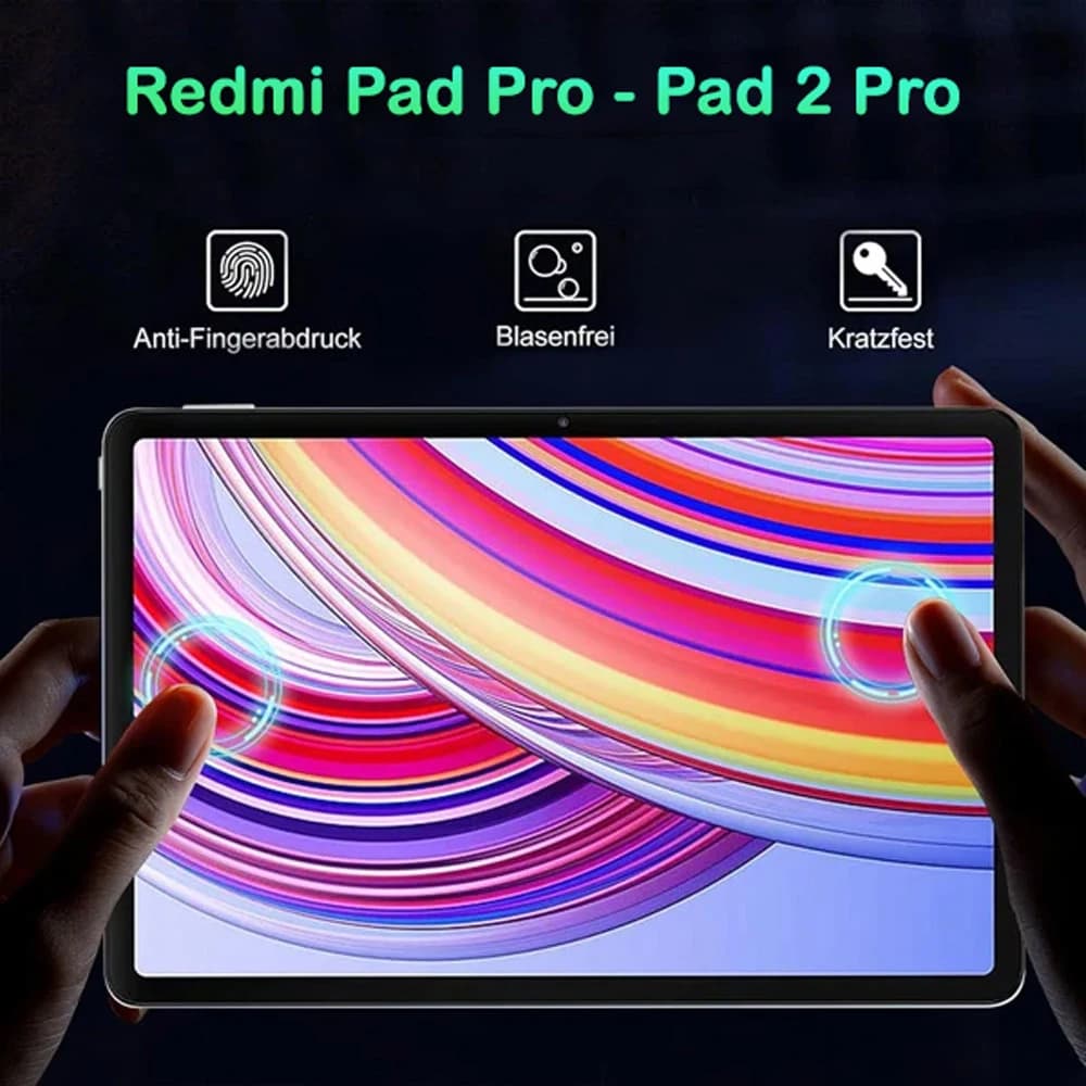 گلس شیشه‌ای شفاف تبلت Xiaomi Redmi Pad 2 Pro 12.1 — تصویر ۳
