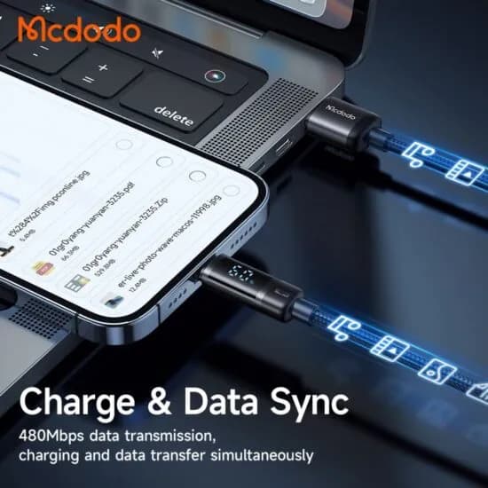 کابل لایتنینگ مک دودو Mcdodo CA-5000 طول 1.2 متر توان 12 وات — تصویر ۵