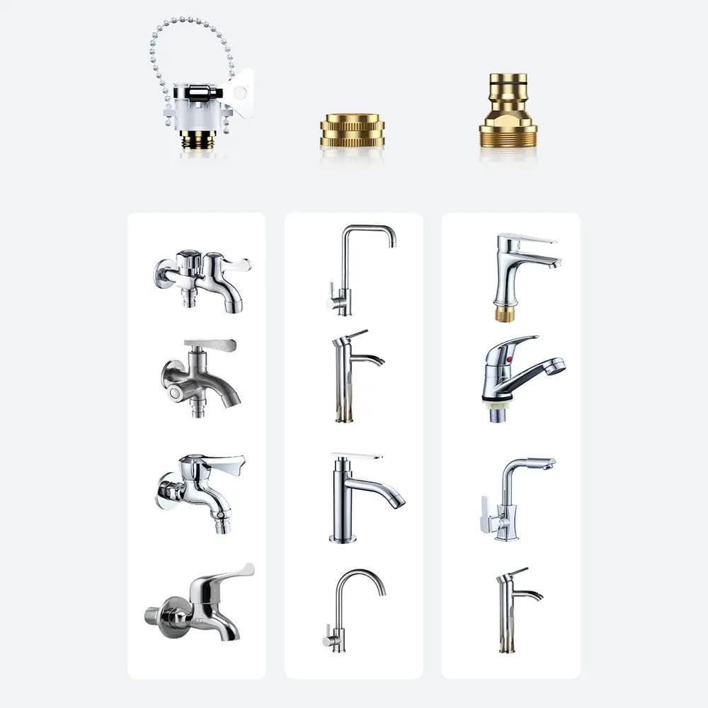 ست نازل و تی شستشوی خودرو Baseus Multifunctional Car Wash Spray Nozzle CRXC01-F01 طول 15 متری — تصویر ۲