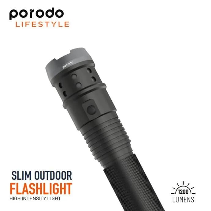 چراغ قوه پرودو PORODO SLIM OUTDOOR FLASHLIGHT LS18WFL برد 200 متر — تصویر ۳