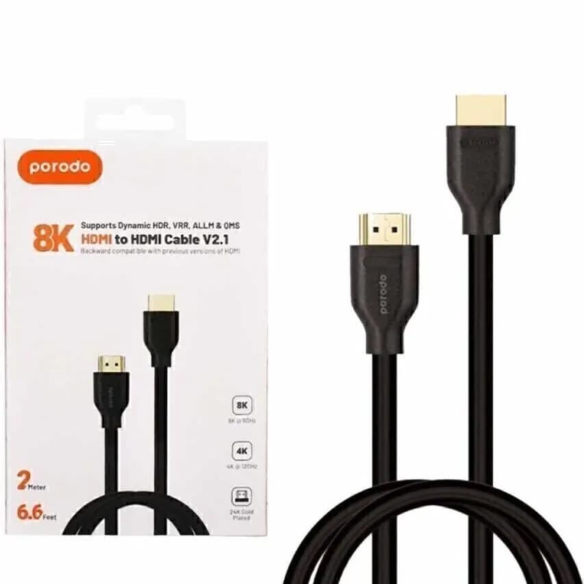 کابل HDMI پرودو PORODO 8K HDMI TO HDMI PD-2101H3 طول 3 متر — تصویر ۲