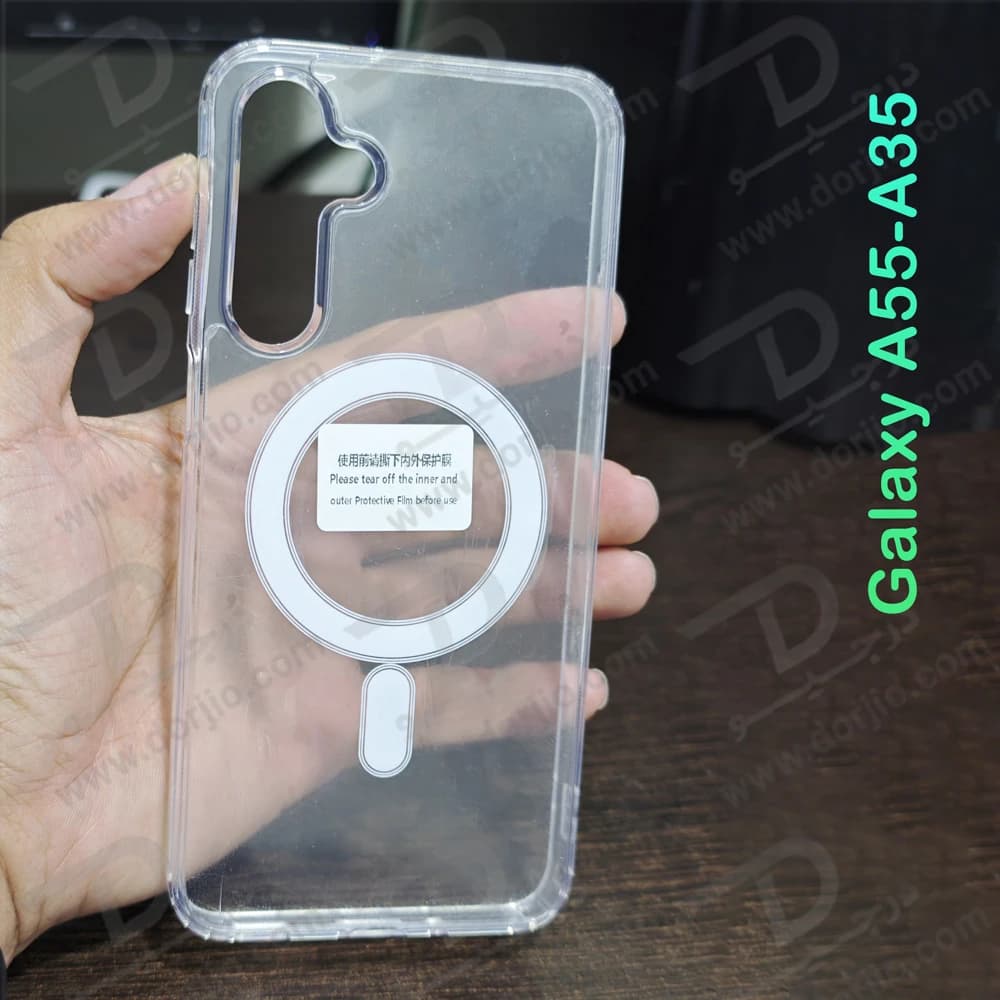 قاب کریستالی شفاف مگنتی Samsung Galaxy A55 — تصویر ۴