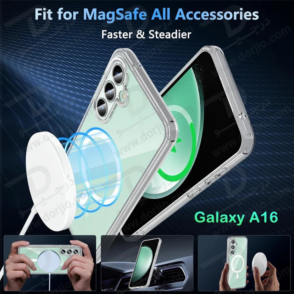 قاب کریستالی شفاف مگنتی Samsung Galaxy A16 — تصویر ۳