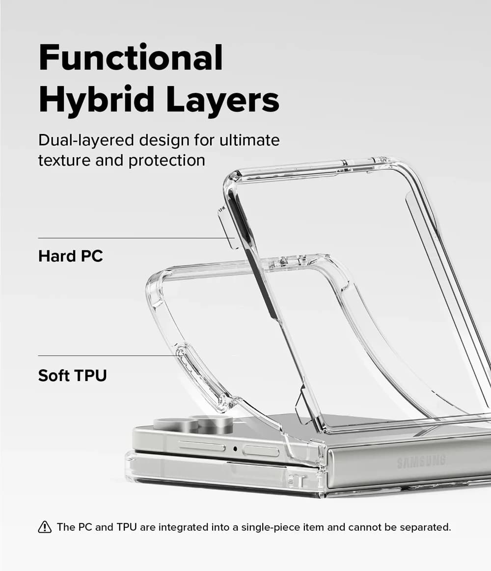 قاب کریستالی شفاف مگنتی Samsung Galaxy Z Flip 7 — تصویر ۲