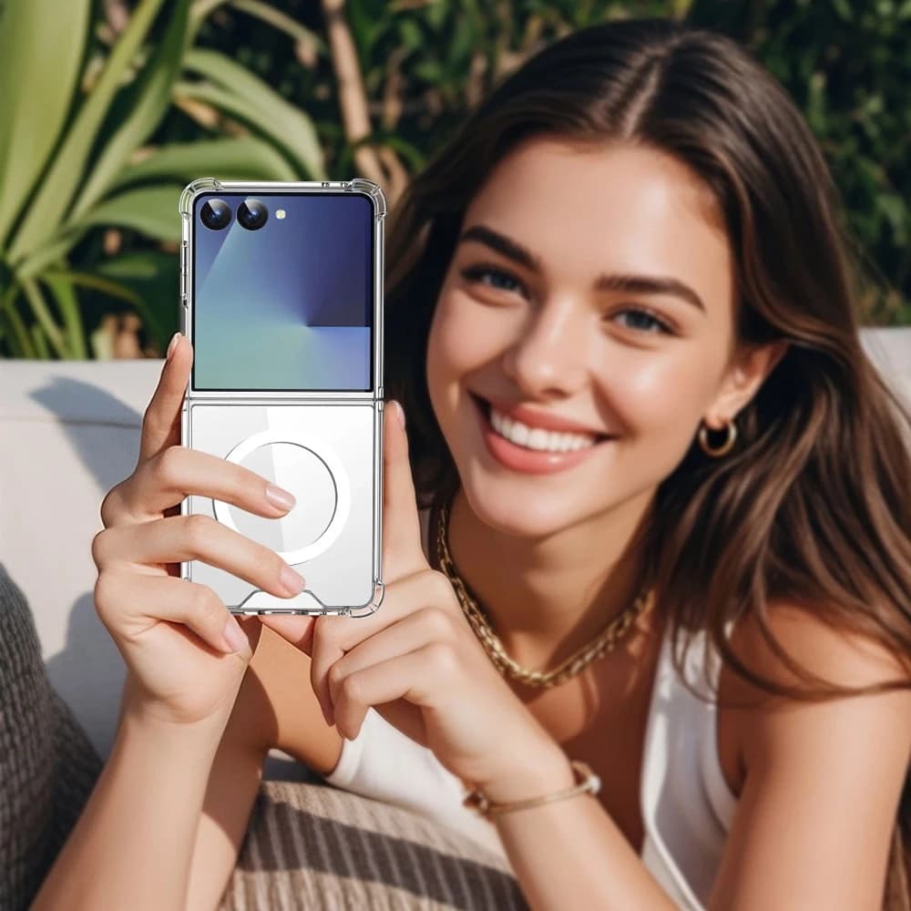 قاب کریستالی شفاف مگنتی Samsung Galaxy Z Flip 7 — تصویر ۷