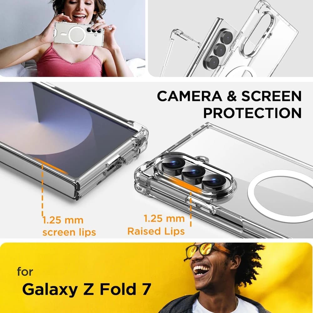 قاب کریستالی شفاف مگنتی Samsung Galaxy Z Fold 7 — تصویر ۳