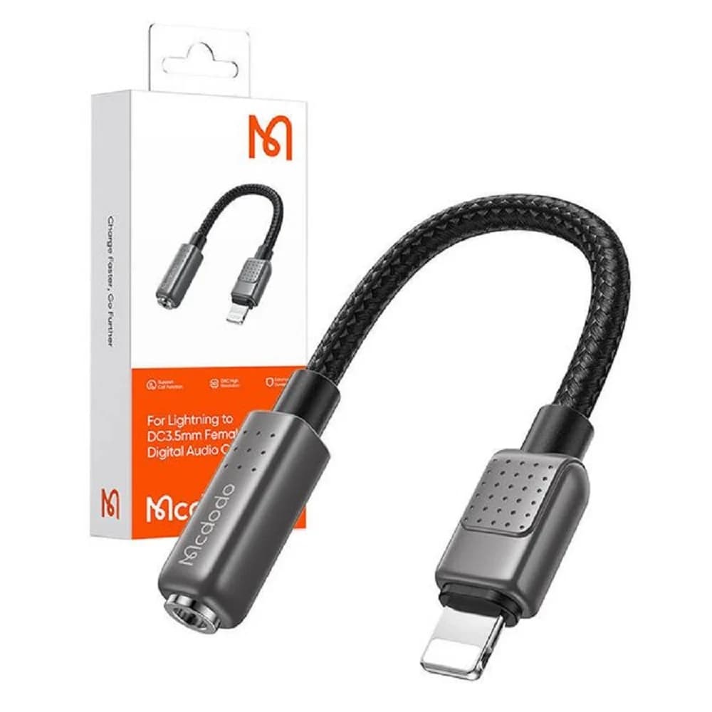تبدیل Lightning به جک 3.5 میلیمتری AUX با پشتیبانی از میکروفون برند مک دودو مدلMcdodo CA-5010 — تصویر ۳