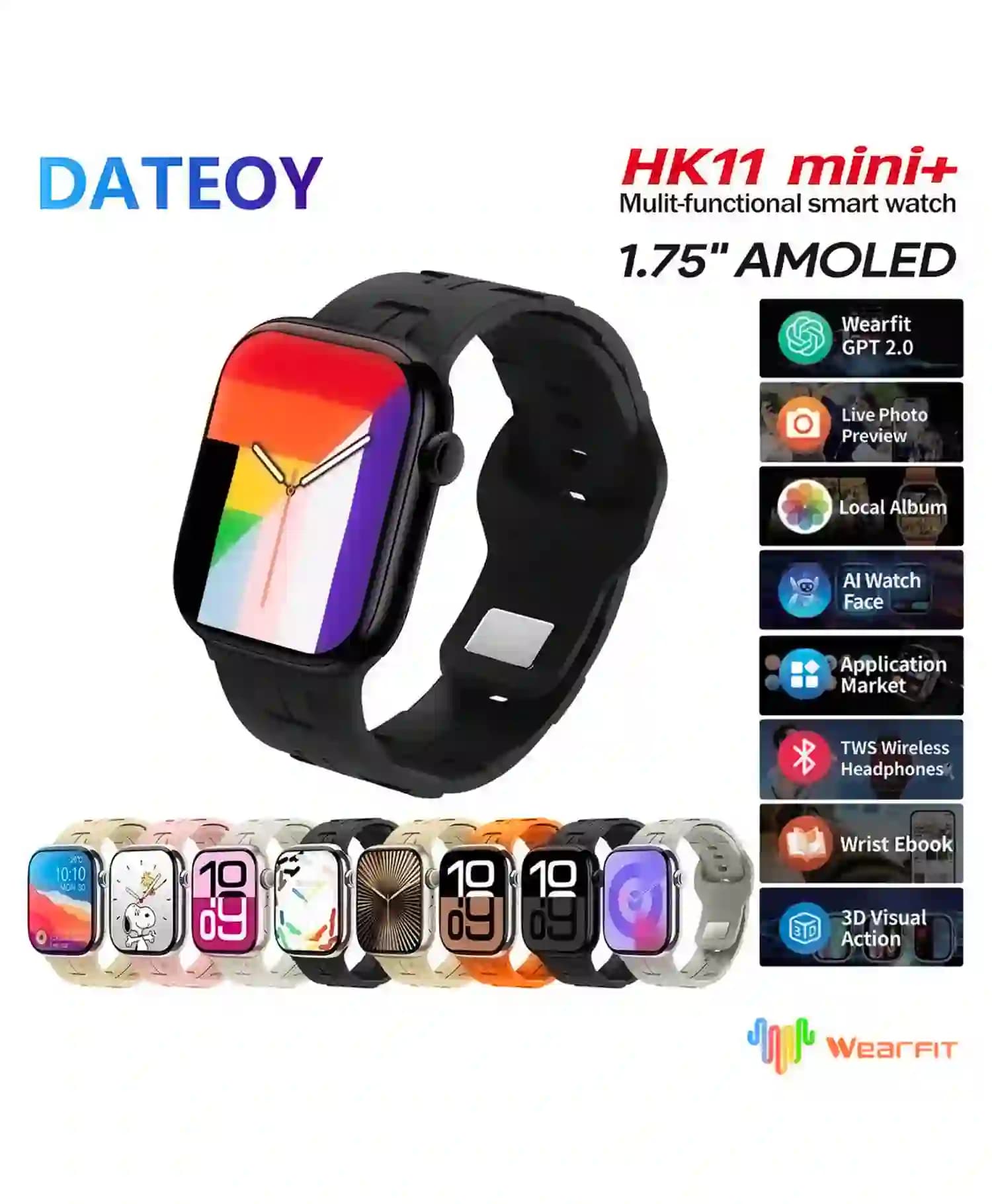 ساعت هوشمند ویرفیت مدل HK11 Mini Plus — تصویر ۲