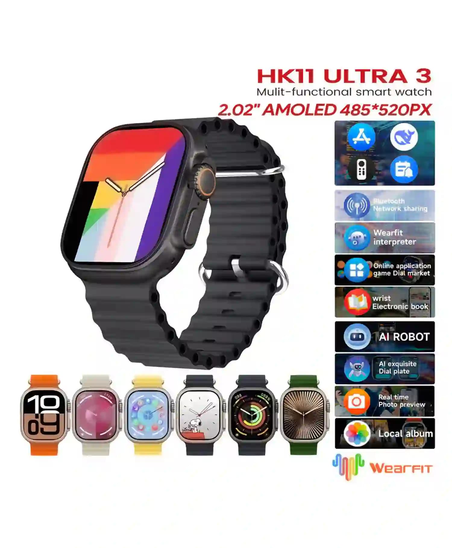 ساعت هوشمند ویرفیت مدل HK11 Ultra A — تصویر ۶