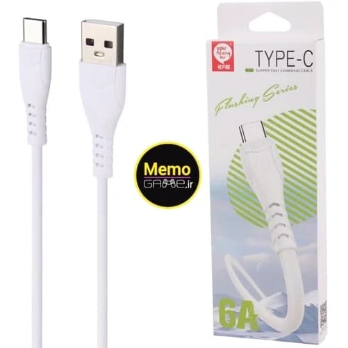 کابل تایپ سی فست شارژ You Shenq Ku K-62 6A 1m