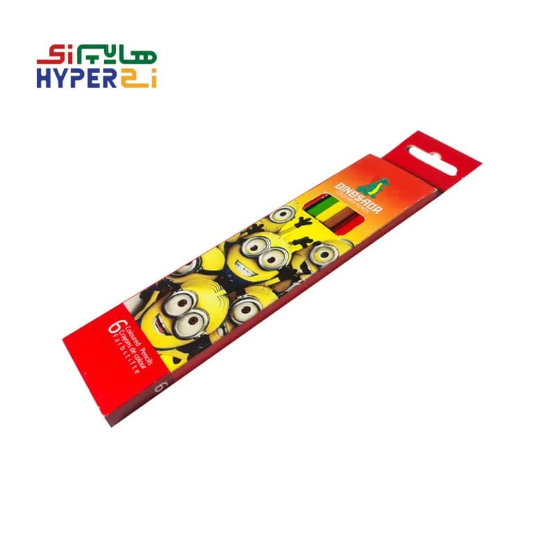 مداد رنگی 6 رنگ دایناسور طرح مینیون ها