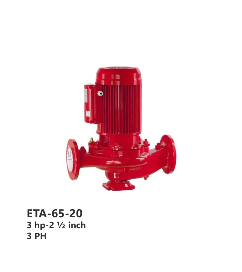 پمپ سیرکولاتور خطی سمنان انرژی مدل ETA-65-20 سه فاز ½ 2 اینچ