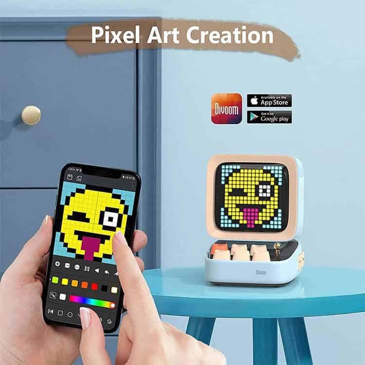اسپیکر بلوتوث Divoom Ditoo Plus – آبی — تصویر ۵