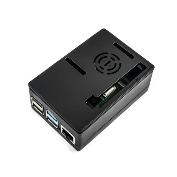 کیس مشکی برد رزبری پای Raspberry Pi 4 با قابلیت نصب فن و نمایشگر 35 اینچی