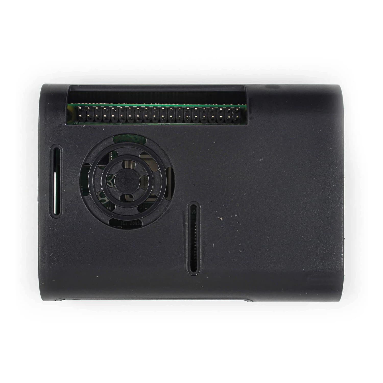کیس مشکی برد رزبری پای Raspberry Pi 4 با قابلیت نصب فن — تصویر ۴