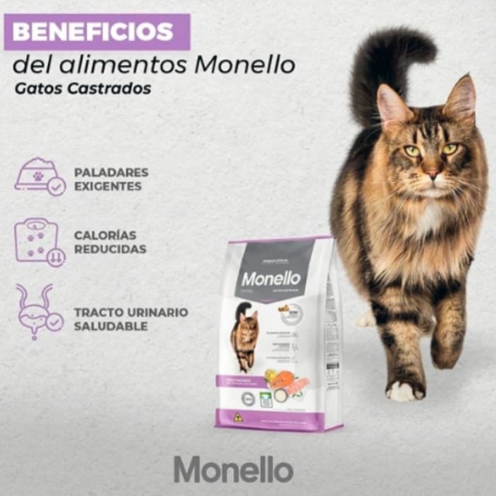 غذای خشک مونلو استرلایزد گربه عقیم طعم سالمون و بوقلمون وزن 1 کیلوگرم (زیپ کیپ فله) Monello Sterilised — تصویر ۴
