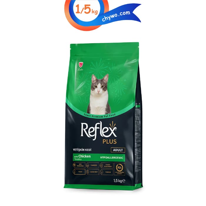 غذای خشک گربه بالغ رفلکس پلاس طعم مرغ وزن 1/5 کیلوگرم Reflex Pluse Adult Chicken