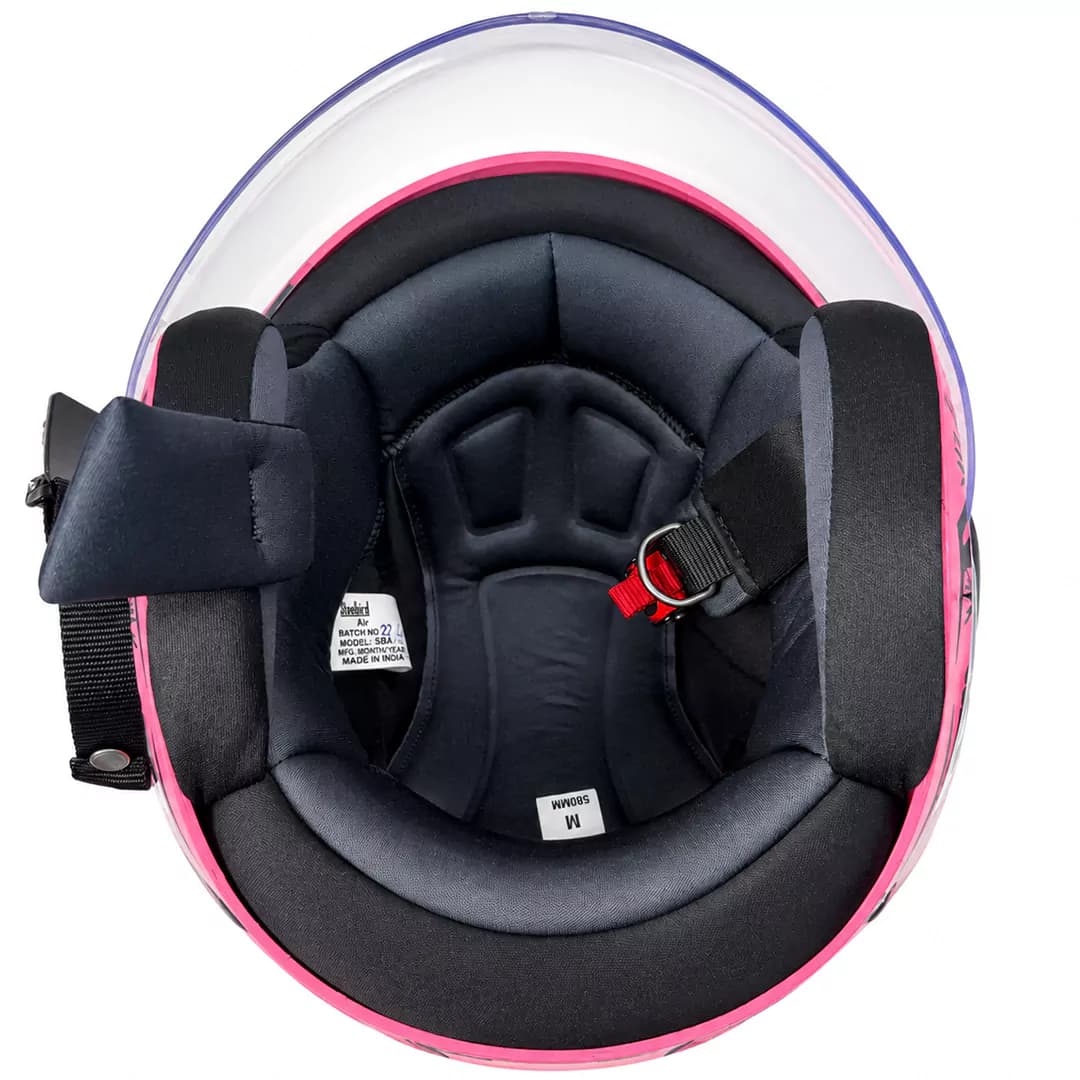 کلاه کاسکت بچگانه بدون فک استیل برد مدل PANDA PINK — تصویر ۶