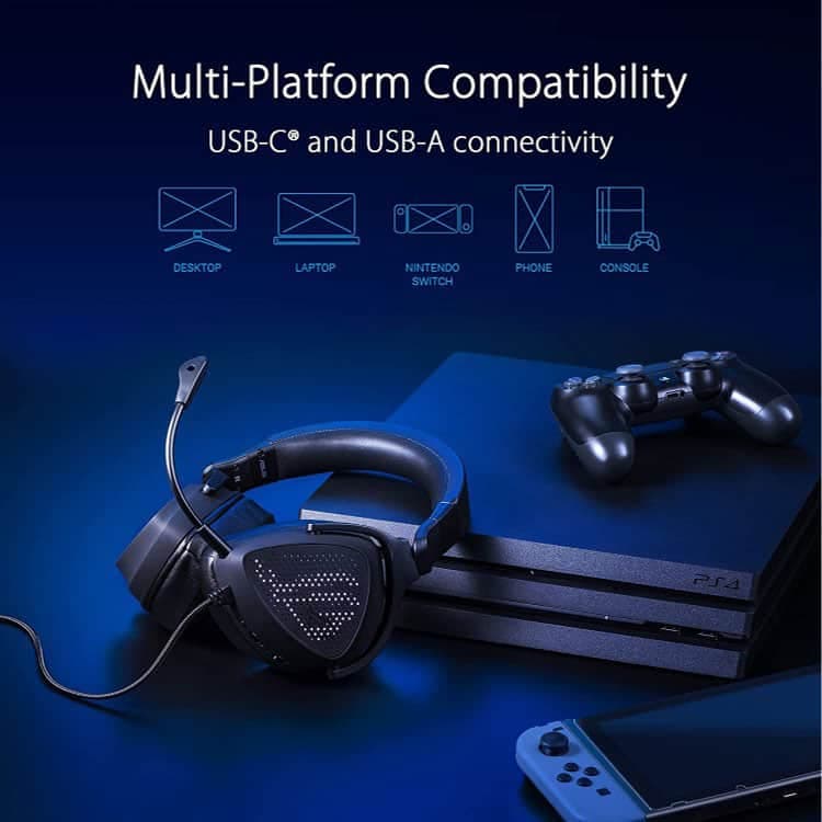 هدست با سیم ASUS ROG Delta S Animate – مشکی — تصویر ۶