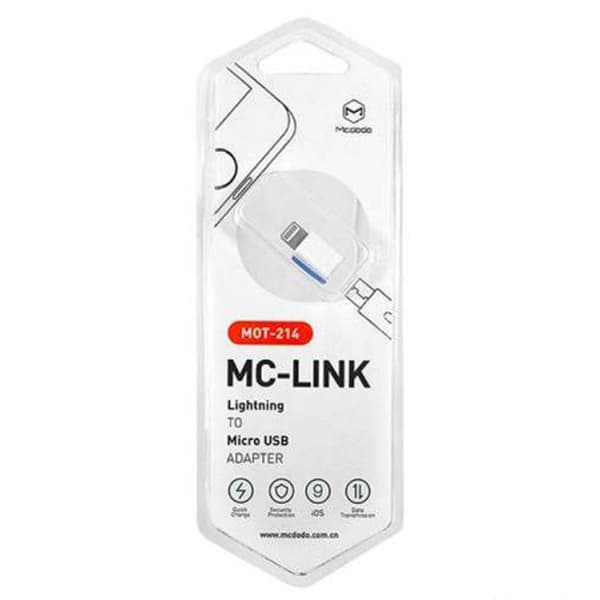 مبدل شارژر مک دودو Micro-USB به Lightning مدل OT-214 — تصویر ۲