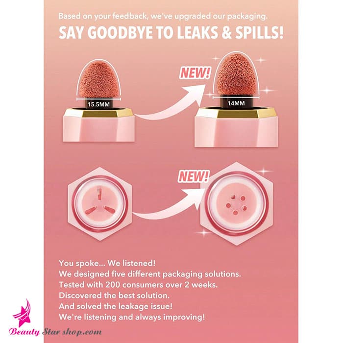 رژگونه مایع مات شیگلم مدل LIQUID BLUSH MATTE حجم 5 میلی لیتر — تصویر ۴