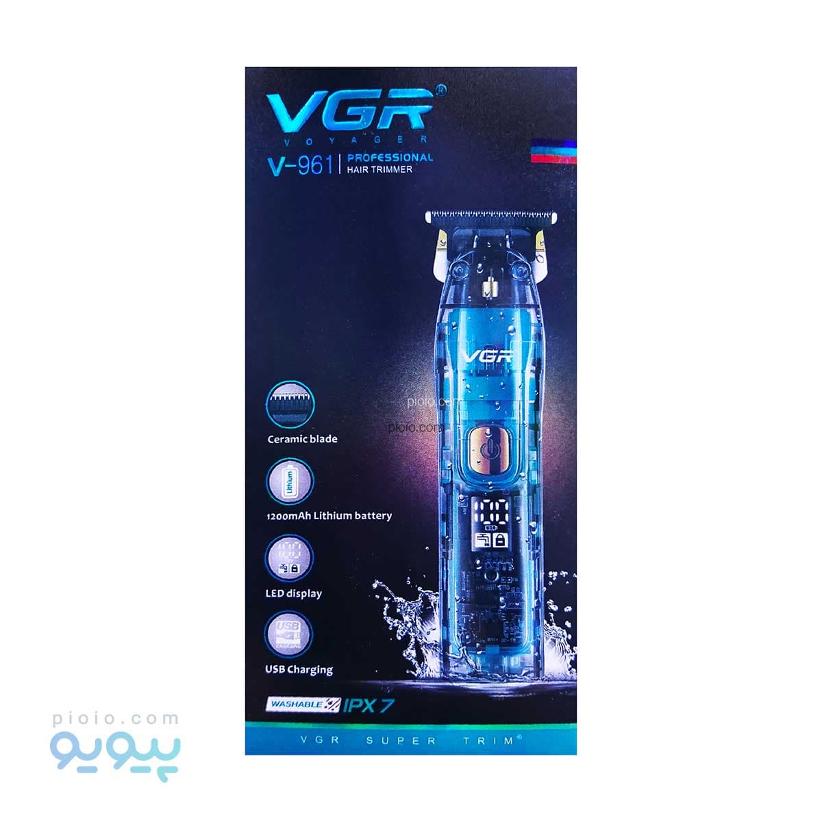 ماشین اصلاح موی سر و صورت وی جی آر VGR-961 — تصویر ۲