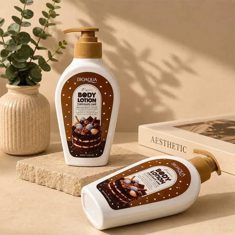 لوسیون بدن کیک شکلاتی بیواکوا 400 میل — تصویر ۴