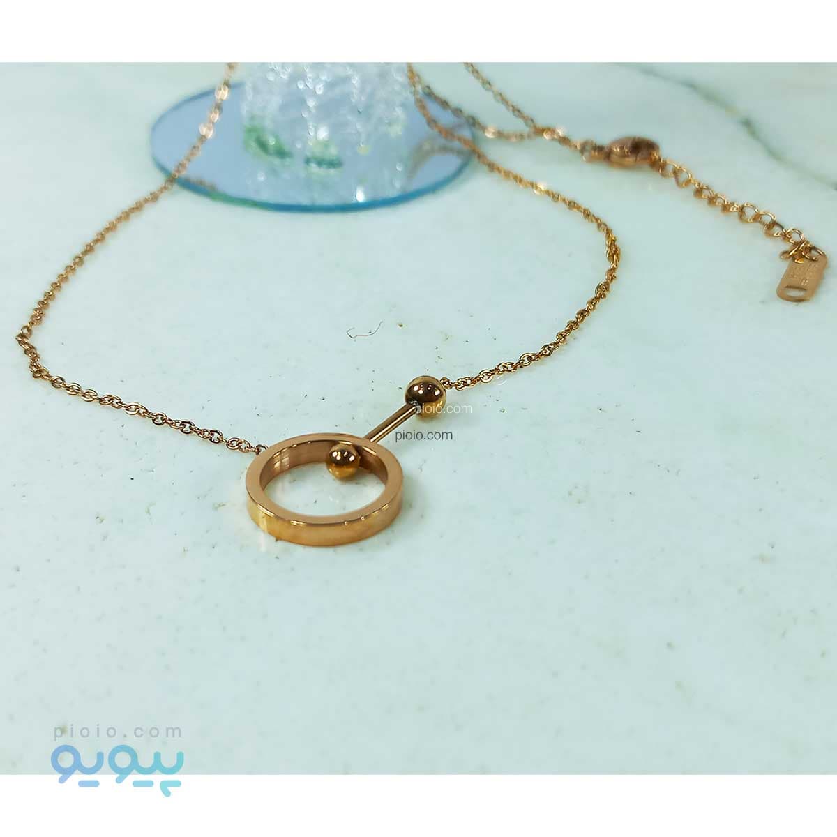 گردنبند طلایی مدل حلقه — تصویر ۳