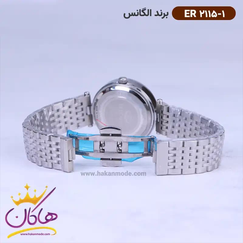 ساعت الگانس زنانه بند استیل نقره ای ER 2115/1 — تصویر ۲