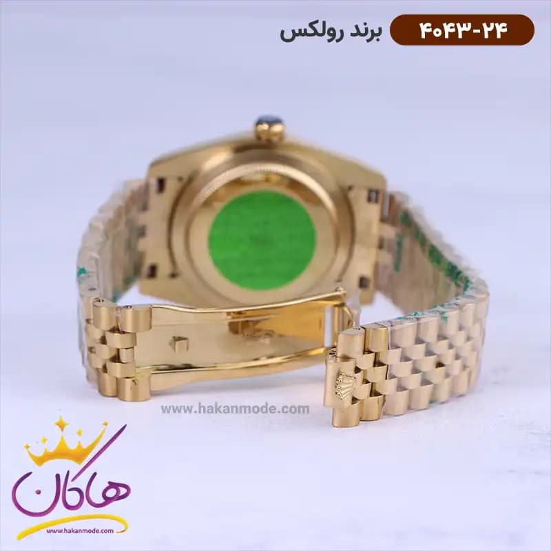 ساعت رولکس مردانه فلزی دیت جاست طلایی 4043/24 — تصویر ۳