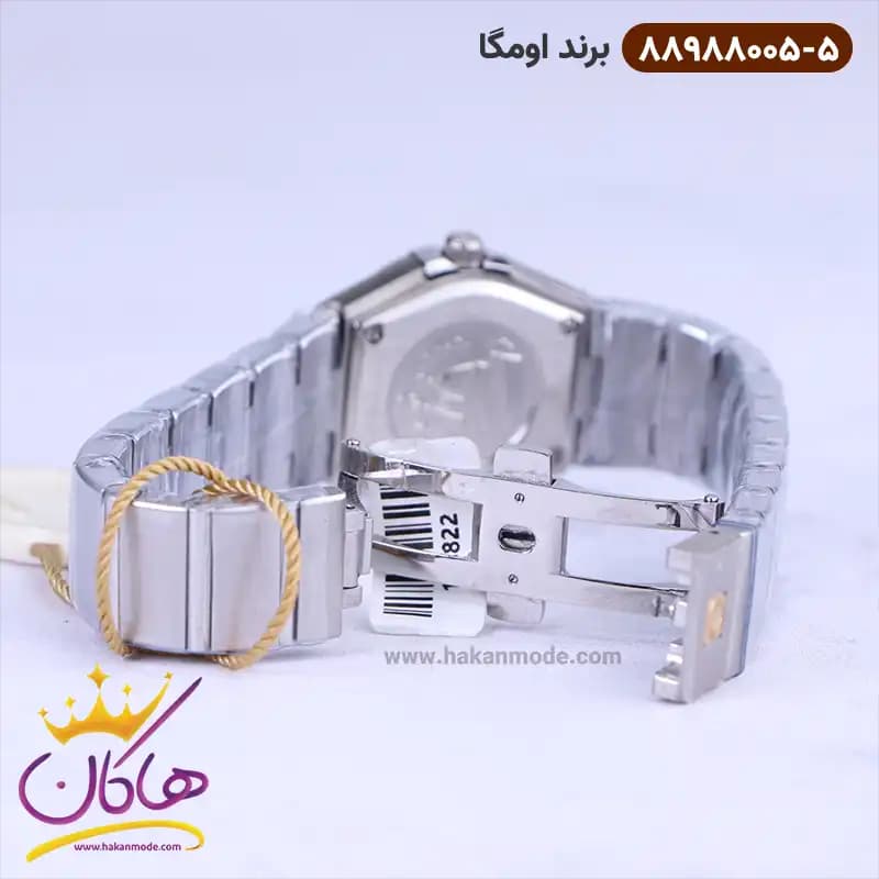 ساعت امگا زنانه فلزی نقره ای صفحه آبی 88988005/5 — تصویر ۳
