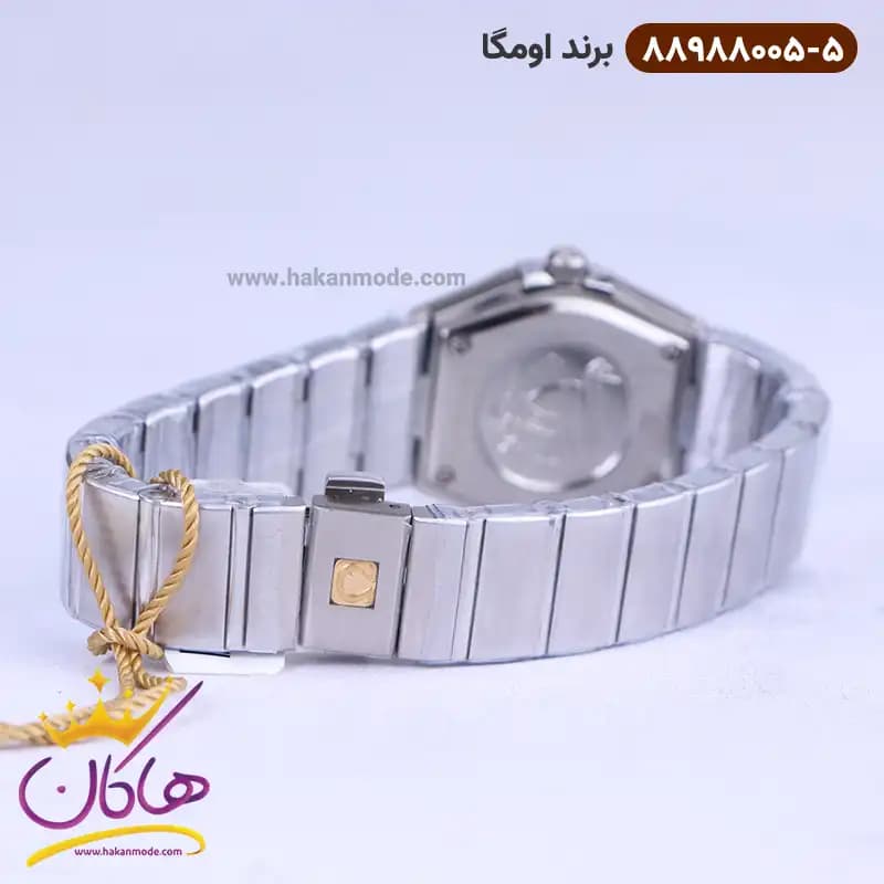 ساعت امگا زنانه فلزی نقره ای صفحه آبی 88988005/5 — تصویر ۲