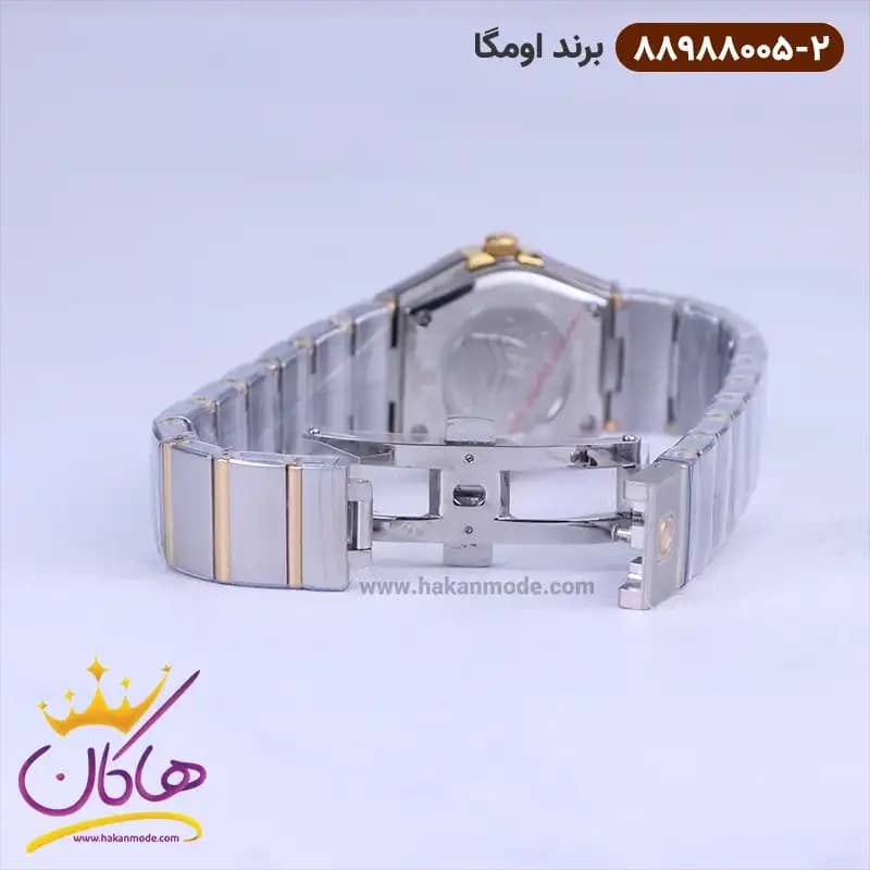 ساعت امگا زنانه فلزی نقره ای طلایی 88988005/2 — تصویر ۳