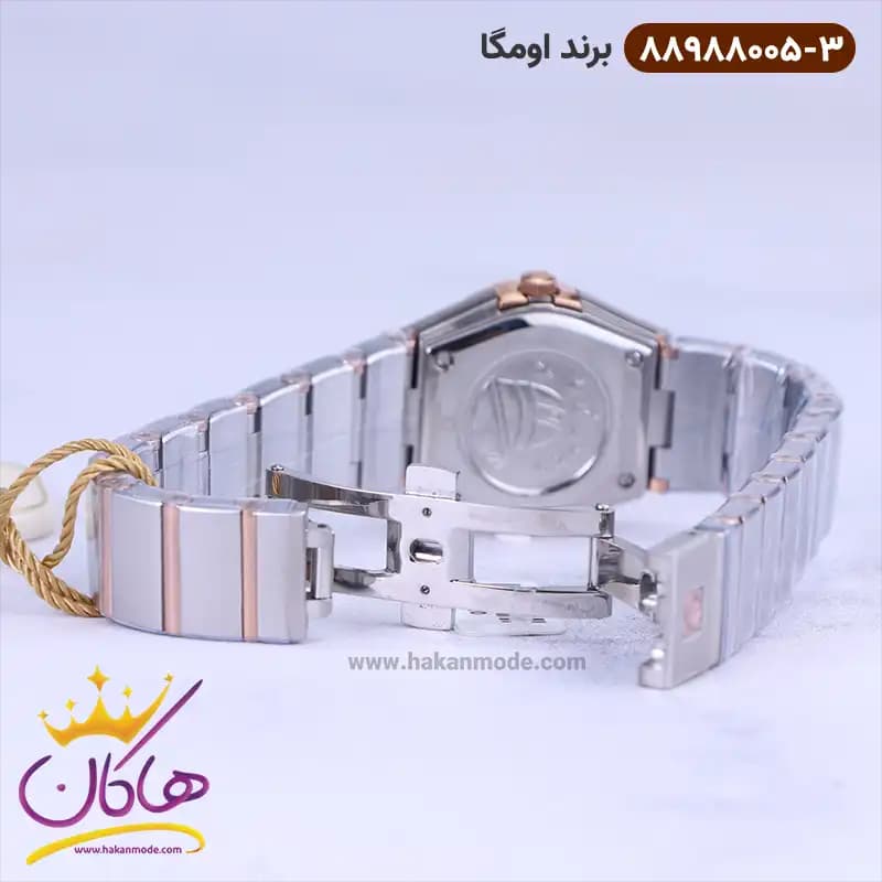 ساعت امگا زنانه فلزی نقره ای رزگلد 88988005/3 — تصویر ۳