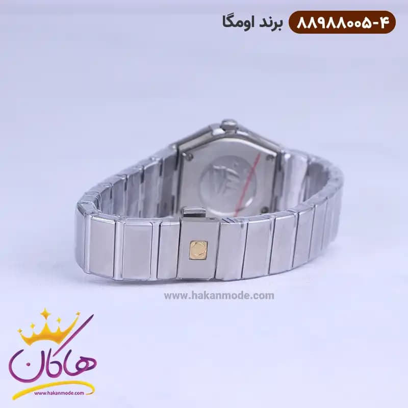 ساعت اومگا زنانه فلزی نقره ای صفحه صورتی 88988005/4 — تصویر ۲