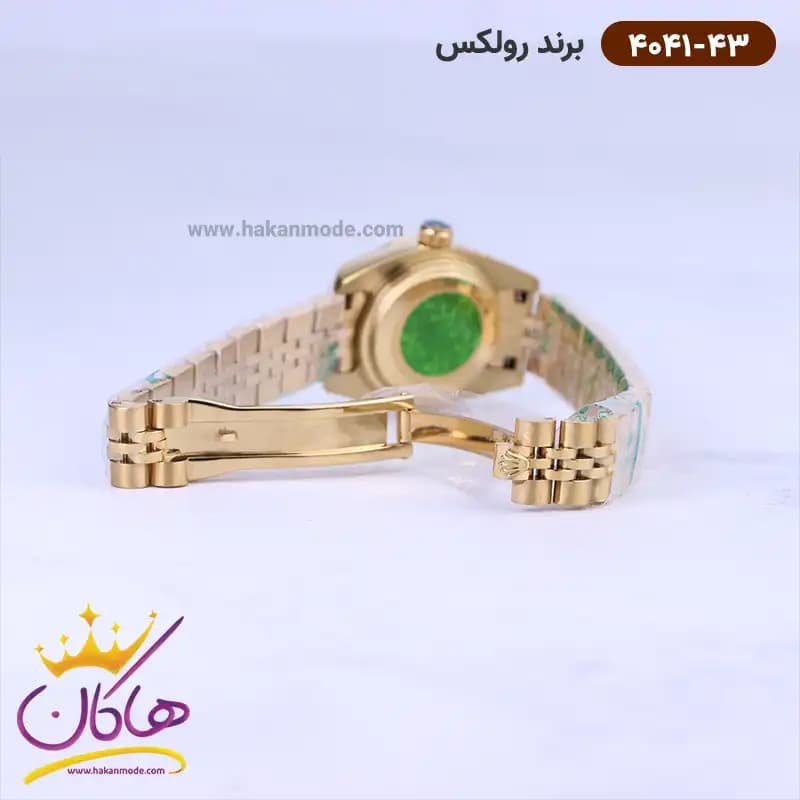 ساعت رولکس زنانه فلزی دیت جاست طلایی 4041/43 — تصویر ۲