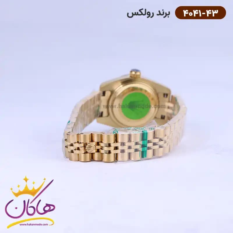 ساعت رولکس زنانه فلزی دیت جاست طلایی 4041/43 — تصویر ۳