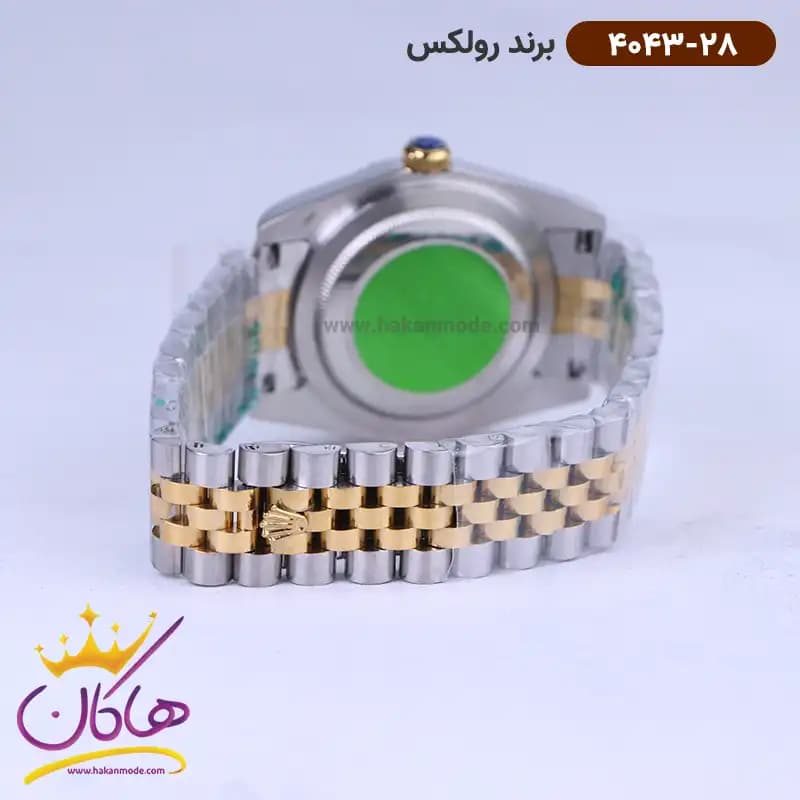 ساعت رولکس مردانه فلزی دیت جاست نقره ای طلایی 4043/28 — تصویر ۳