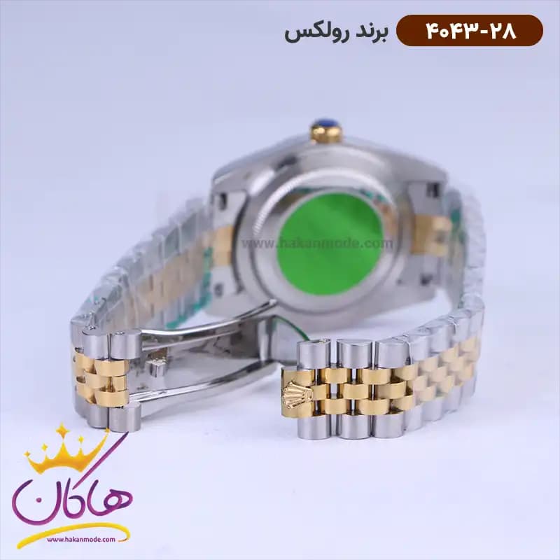 ساعت رولکس مردانه فلزی دیت جاست نقره ای طلایی 4043/28 — تصویر ۲