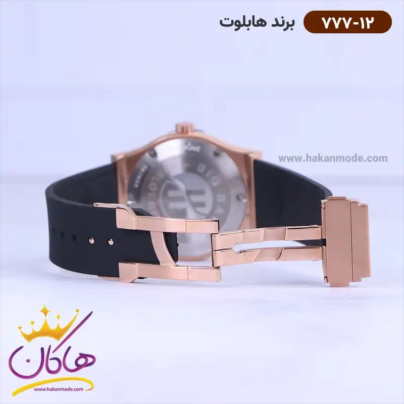 ساعت هابلوت مردانه بند رابر قاب رزگلد 777/12 — تصویر ۲