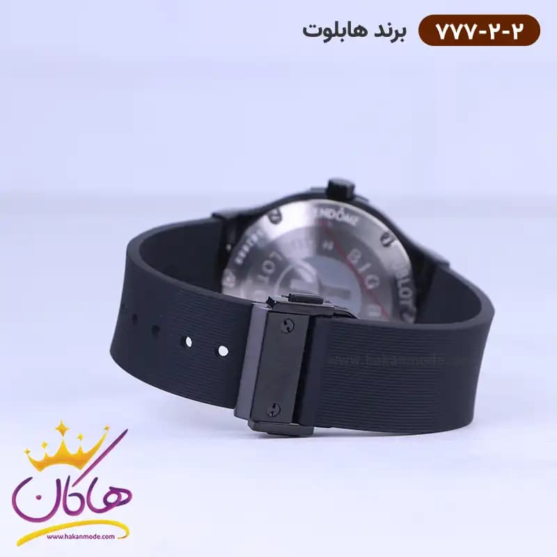 ساعت هابلوت زنانه بند رابر مشکی 777/2/2 — تصویر ۳