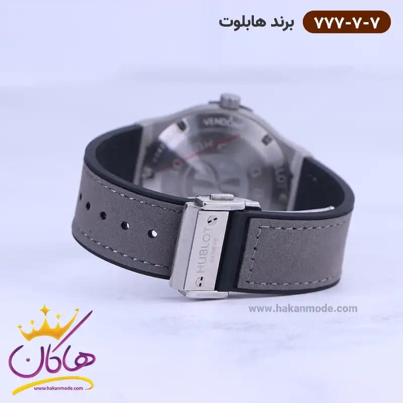 ساعت هابلوت زنانه بند جیر طوسی 777/7 — تصویر ۳