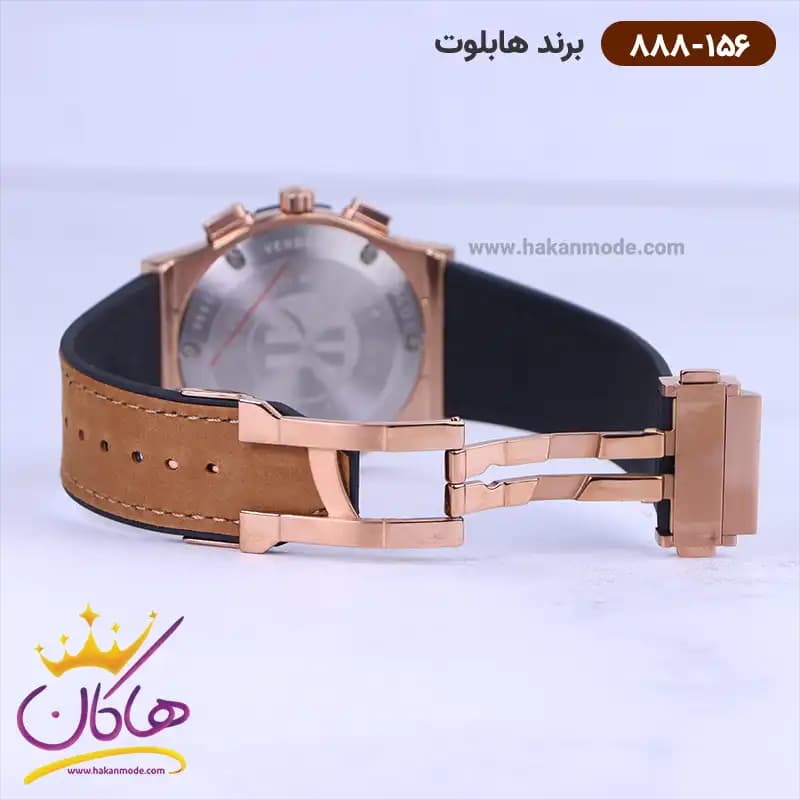 ساعت هابلوت مردانه بند جیر عسلی کرنوگراف 888/156 — تصویر ۲