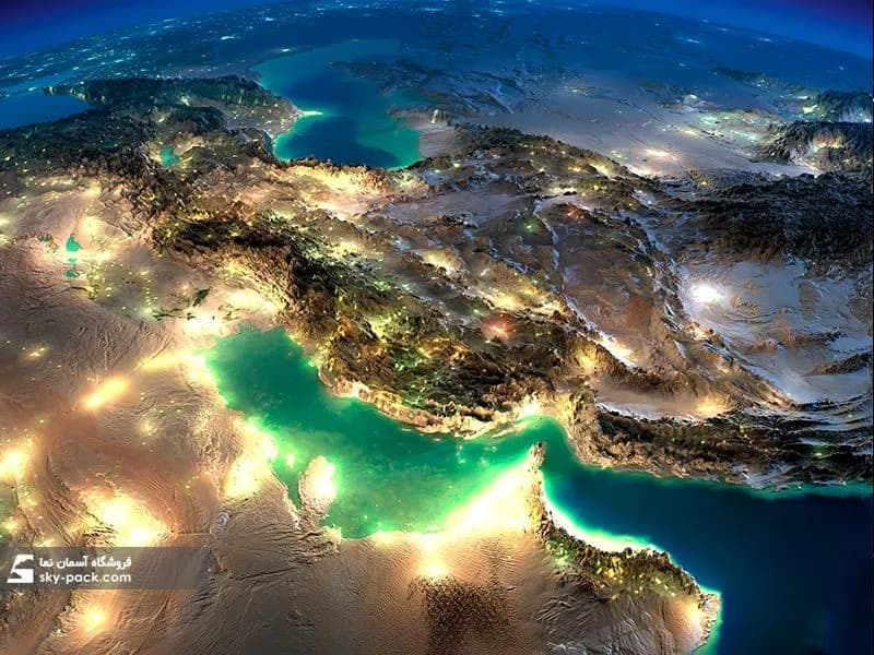 آسمان مجازی طرح زمین از فضا