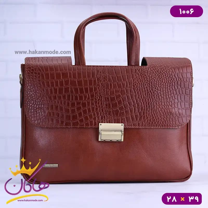 کیف اداری دوشی چرم چرمسال 1006 — تصویر ۲