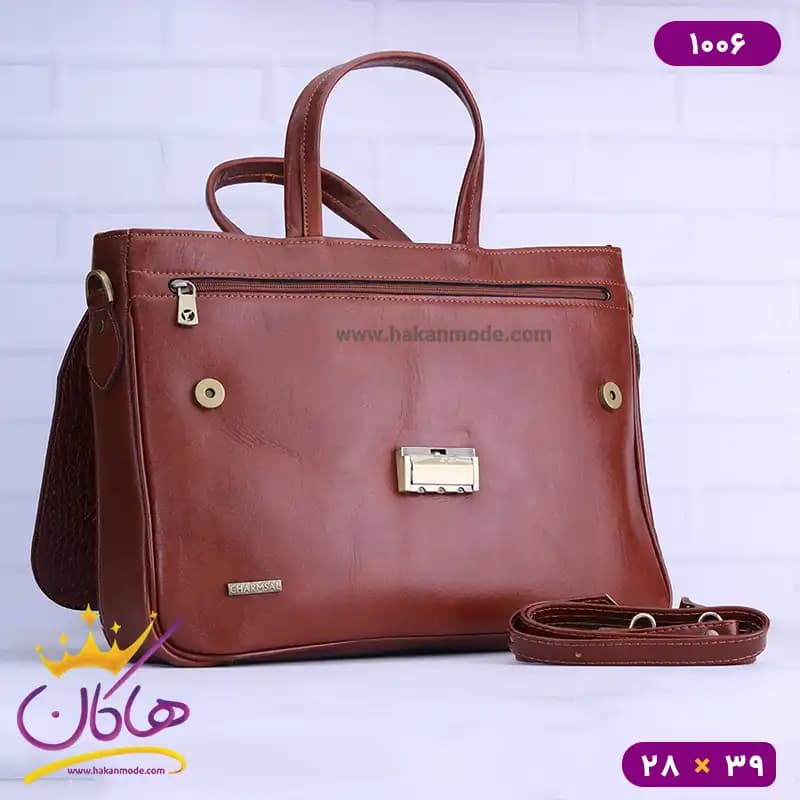 کیف اداری دوشی چرم چرمسال 1006 — تصویر ۳