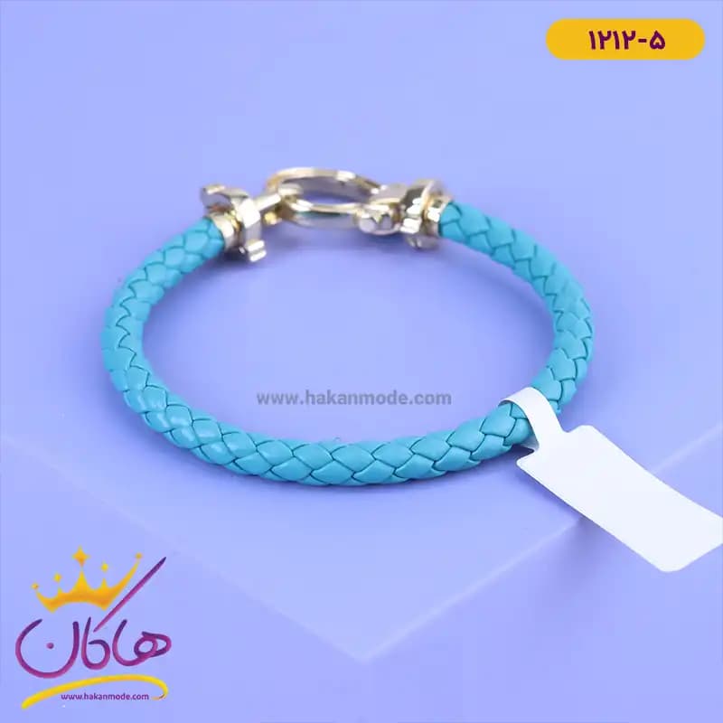 دستبند چرم زنانه النگویی نگینی 1212 — تصویر ۷